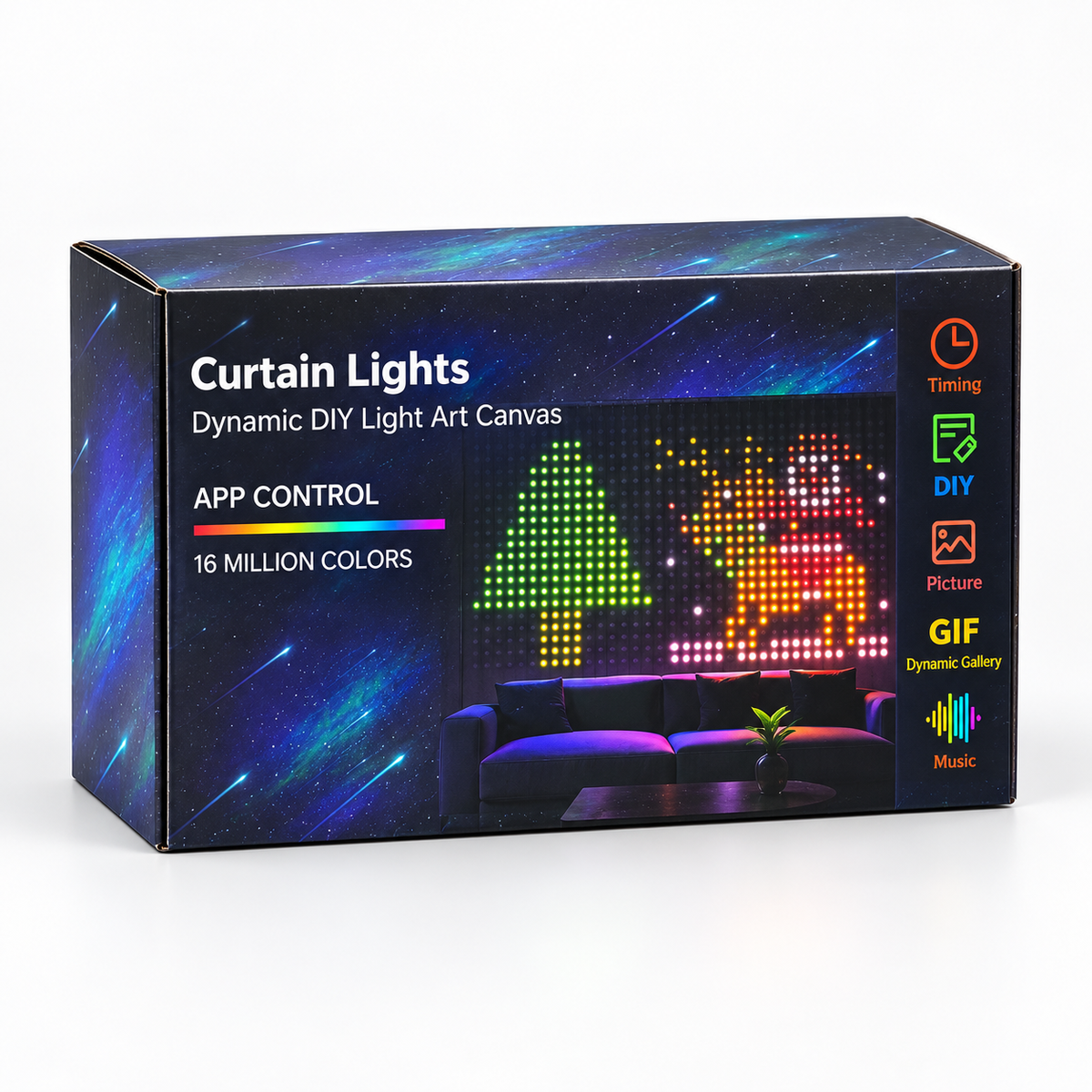 ✨ Turn Your Balcony Into A Giant LED Light Show! 🎄 Smart Animated Mesh Screen 🎆📱